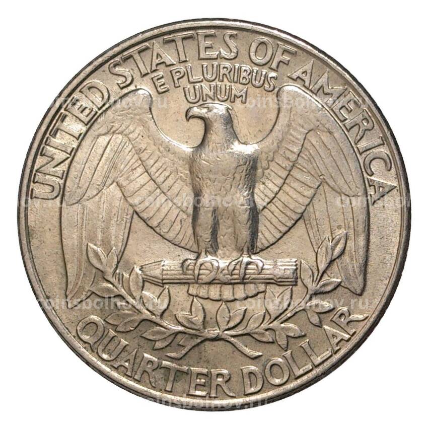 Монета 25 центов (1/4 доллара) 1989 года D — США (вид 2)