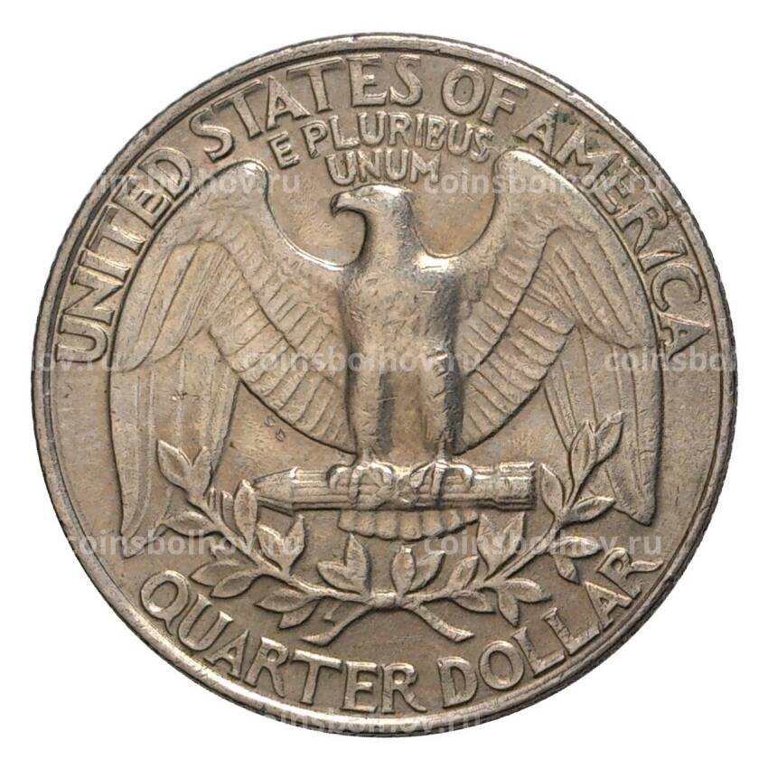 Монета 25 центов (1/4 доллара) 1990 года Р — США (вид 2)