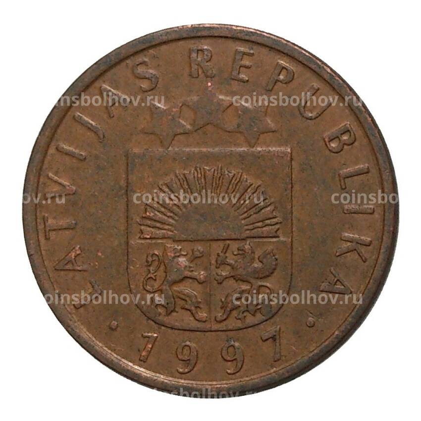 Монета 1 сантим 1997 года Латвия