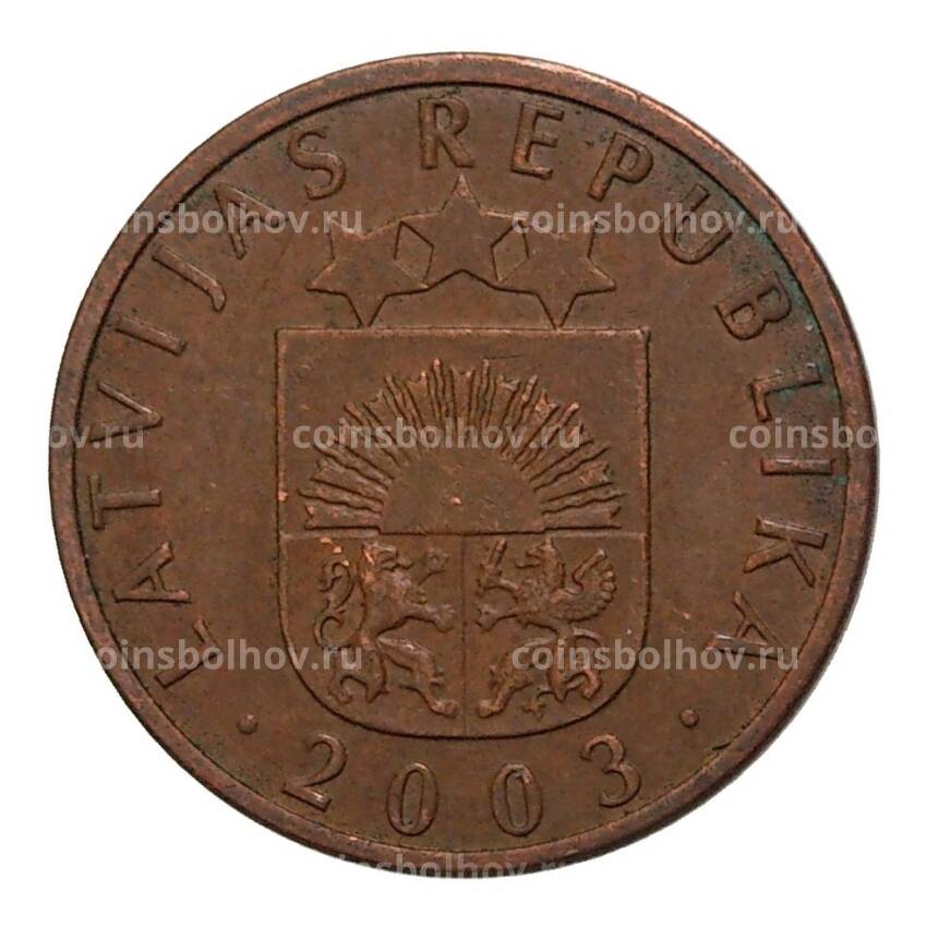 Монета 1 сантим 2003 года Латвия