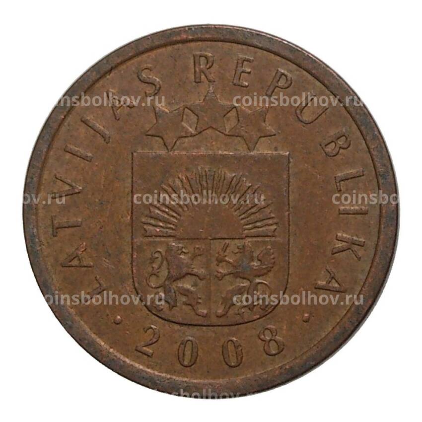Монета 1 сантим 2008 года Латвия