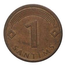 Монета 1 сантим 2008 года Латвия (реверс)