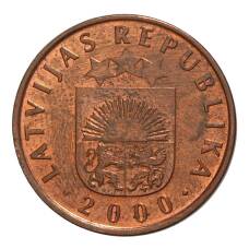 Монета 2 сантима 2000 года Латвия (аверс)