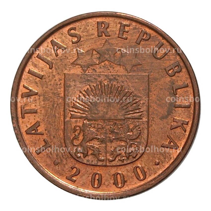 Монета 2 сантима 2000 года Латвия