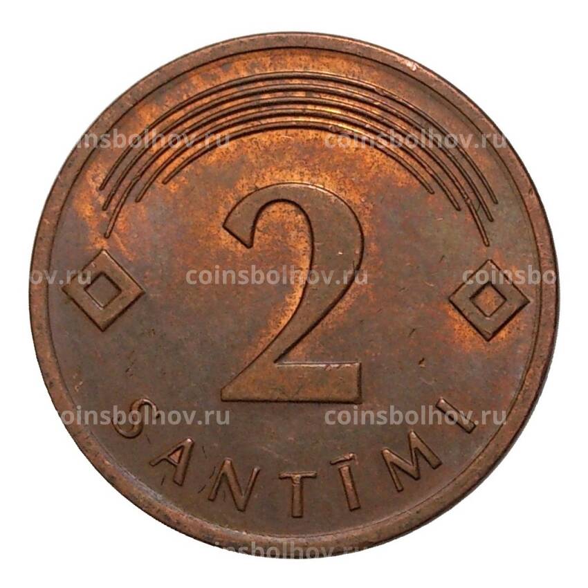 Монета 2 сантима 2009 года Латвия (вид 2)