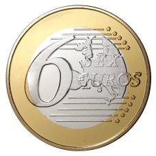 Монетовидный жетон 6 евро «Sex Euros» (реверс)