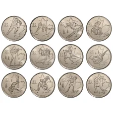 Набор монет 25 центов 2007-2009 Канада — XXI зимние Олимпийские Игры в Ванкувере (аверс)