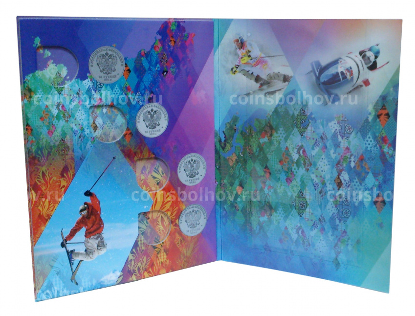 Альбом-планшет «Сочи-2014» для 4 монет и банкноты (вид 2)