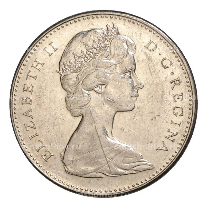 Монета 5 центов 1965 года Канада (вид 2)