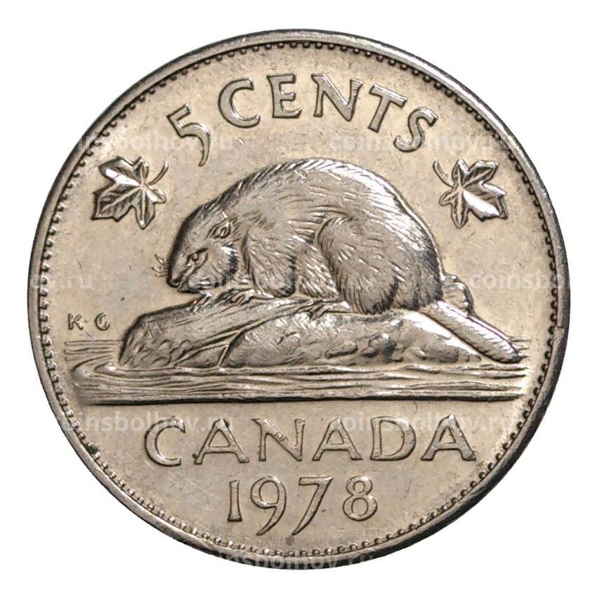 Монета 5 центов 1978 года Канада