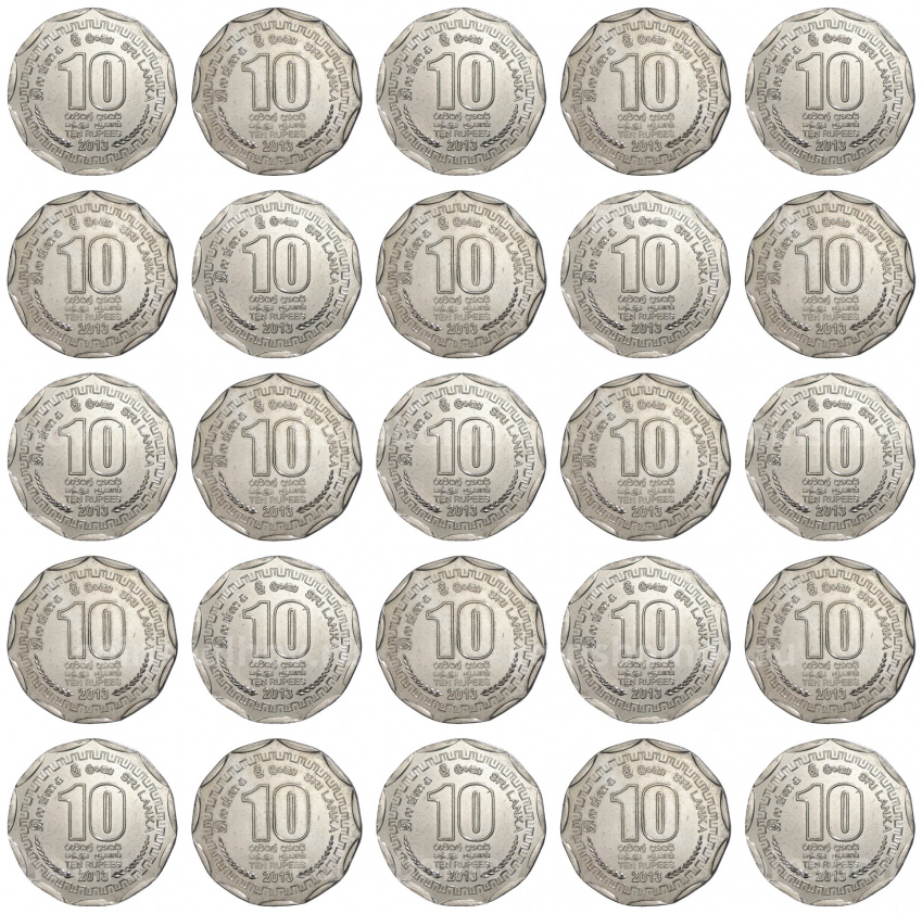 Набор монет 10 рупий 2013 года «Округа Шри-Ланки» (вид 2)