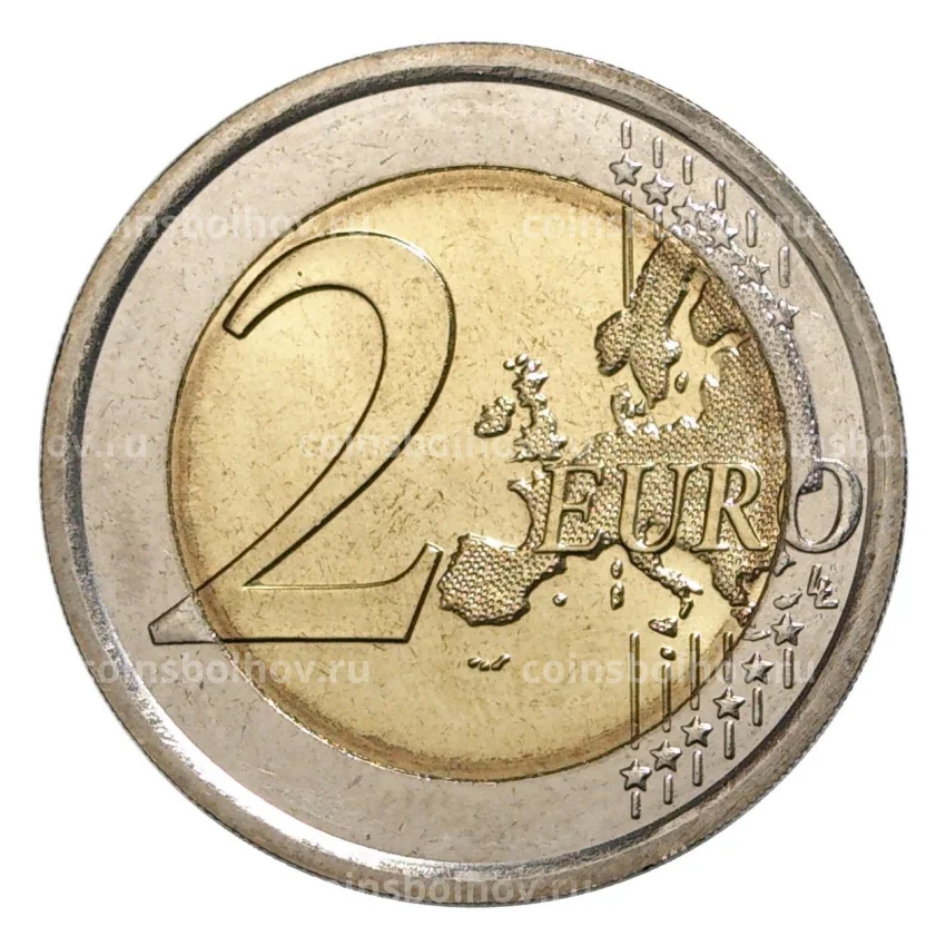 Монета 2 евро 2012 года Италия — 100 лет со дня смерти Джованни Пасколи (вид 2)
