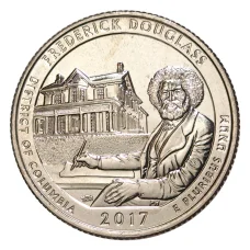 Монета 25 центов 2017 года D Национальные парки — №37 Национальное историческое место Фредерика Дугласа (аверс)
