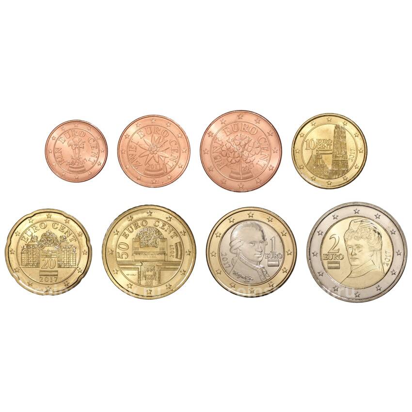 Набор монет Евро 2017 года Австрия