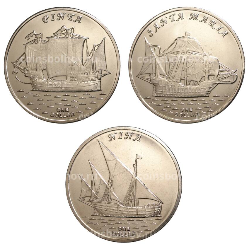 Набор монет 1 доллар 2016 года «Корабли» — Острова Гилберта