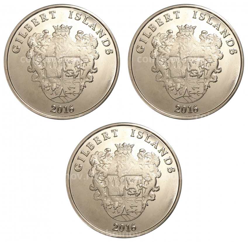 Набор монет 1 доллар 2016 года «Корабли» — Острова Гилберта (вид 2)