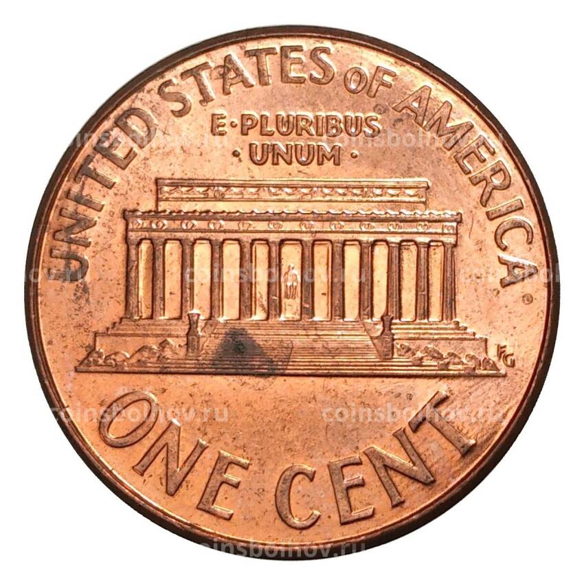 Монета 1 цент 2007 года США (вид 2)