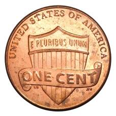 Монета 1 цент 2011 года США (реверс)