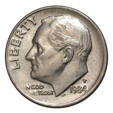 Монета 10 центов (1 дайм) 1984 года Р — США (аверс)