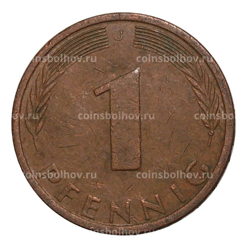 Монета 1 пфенниг 1971 года J — Западная Германия (ФРГ) (вид 2)