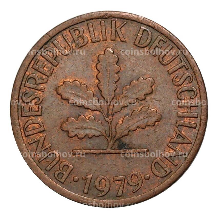 Монета 1 пфенниг 1979 года F — Западная Германия (ФРГ)