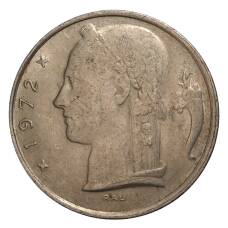 Монета 5 франков 1972 года Бельгия — Надпись на фламандском (BELGIE) (аверс)
