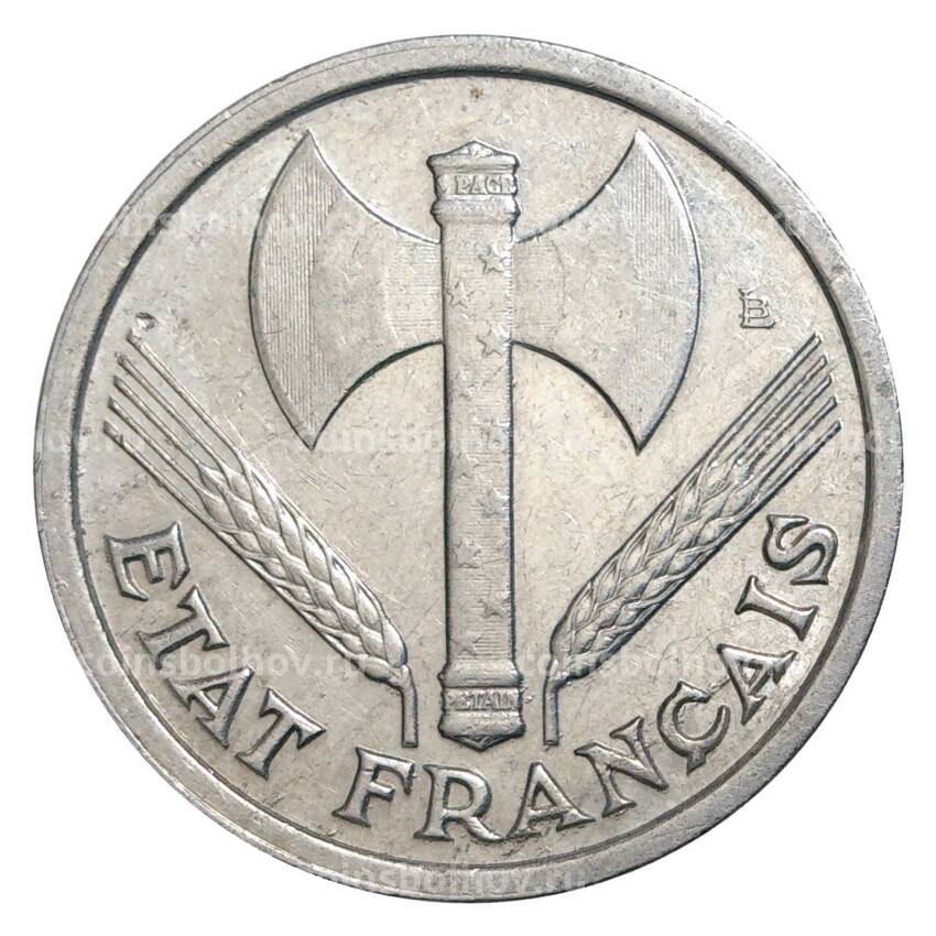 Монета 1 франк 1942 года Франция (вид 2)
