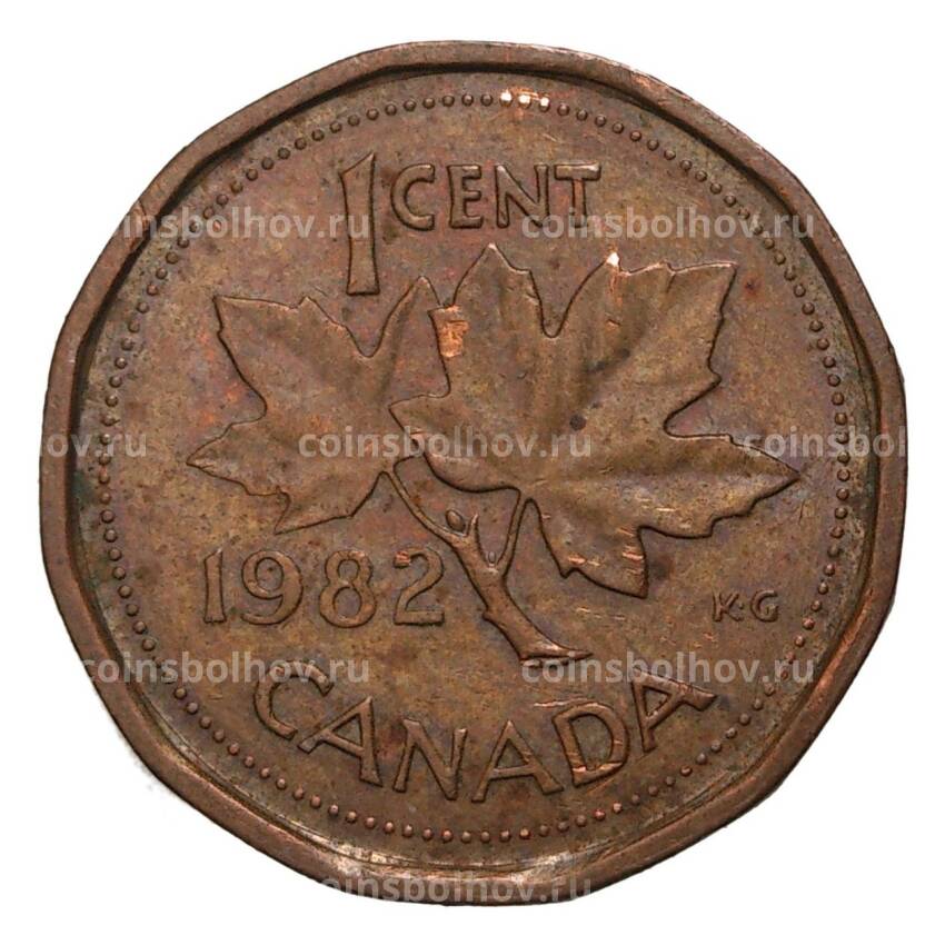 Монета 1 цент 1982 года Канада