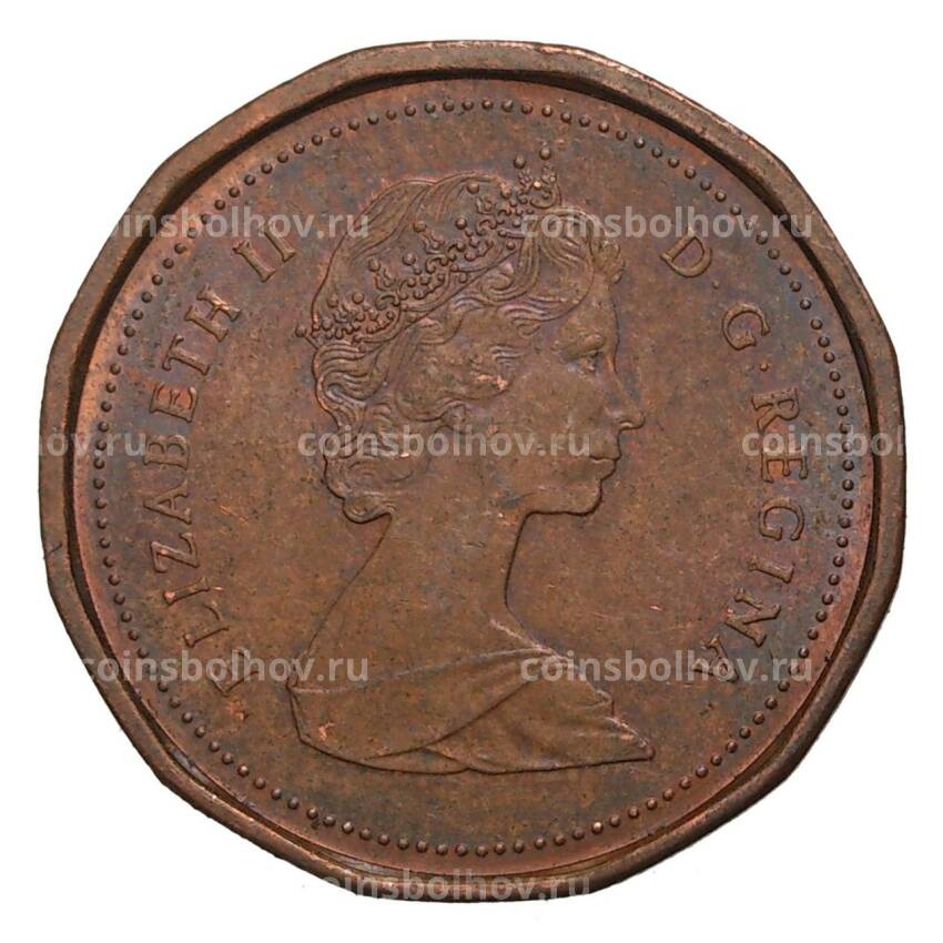 Монета 1 цент 1987 года Канада (вид 2)