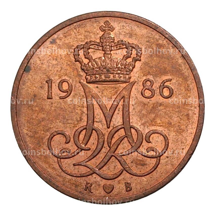 Монета 5 эре 1986 года Дания