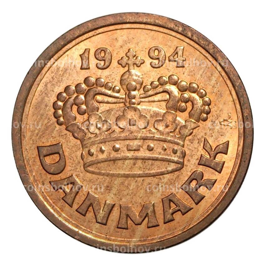 Монета 25 эре 1994 года Дания