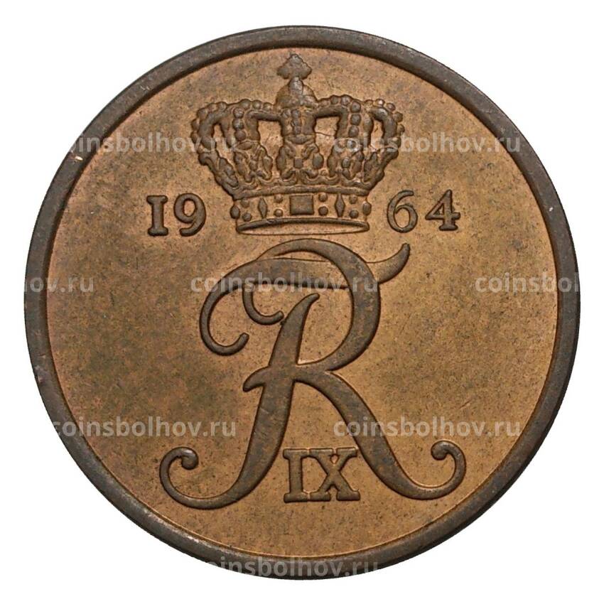 Монета 5 эре 1964 года Дания