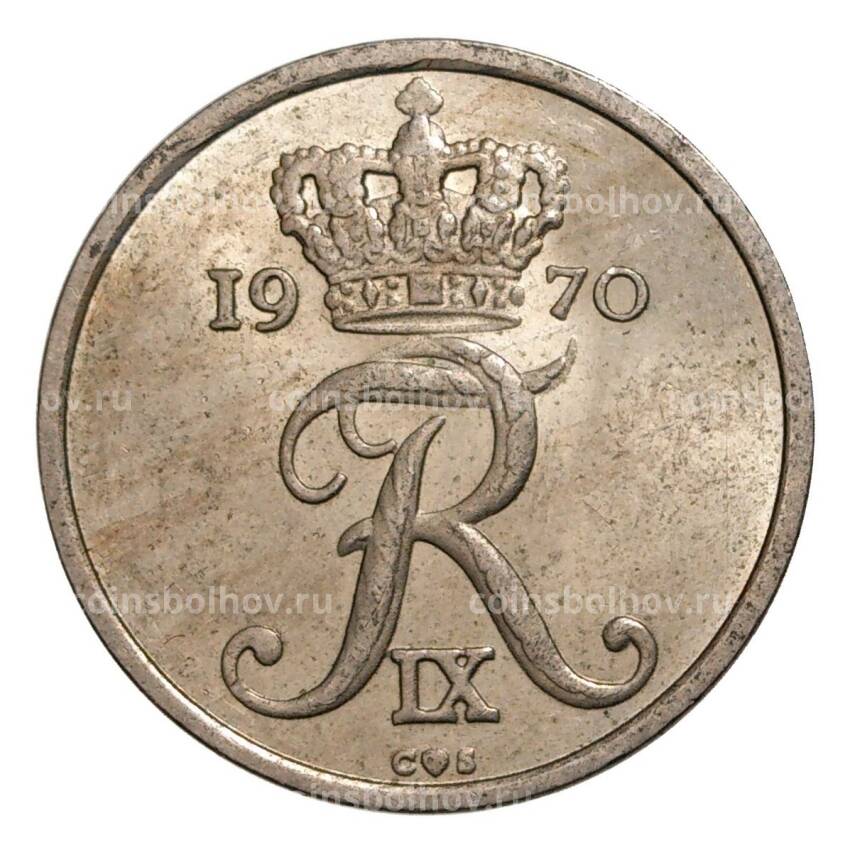 Монета 10 эре 1970 года Дания