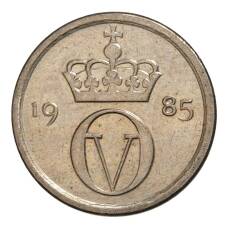 Монета 10 эре 1985 года Норвегия (аверс)