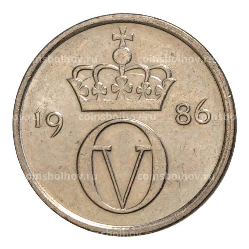 Монета 10 эре 1986 года Норвегия
