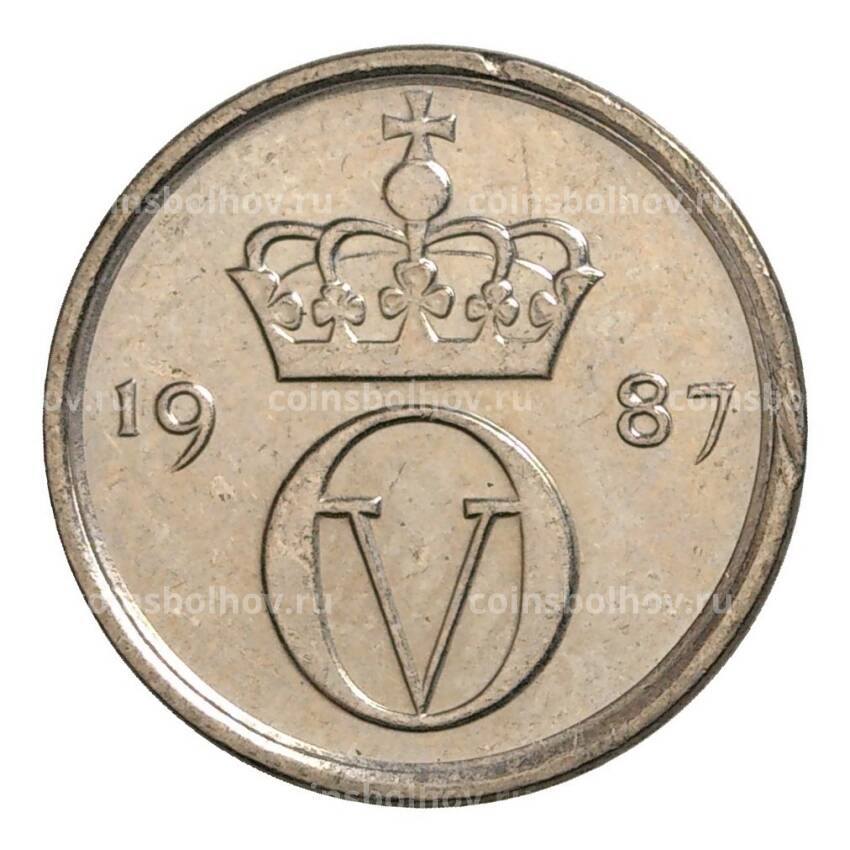 Монета 10 эре 1987 года Норвегия