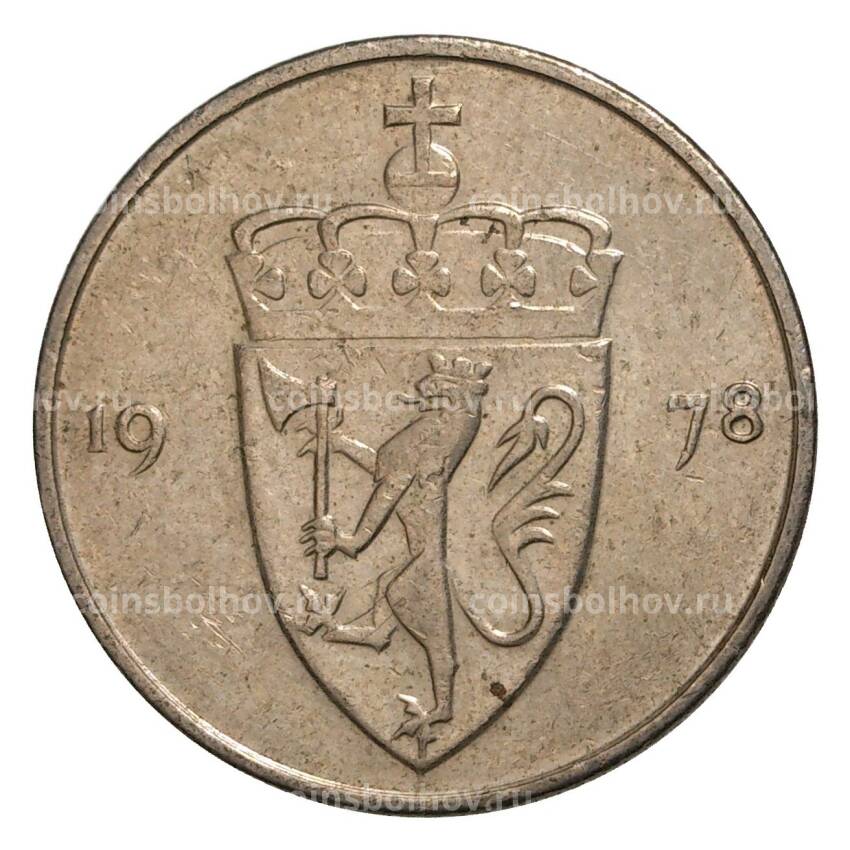 Монета 50 эре 1978 года Норвегия