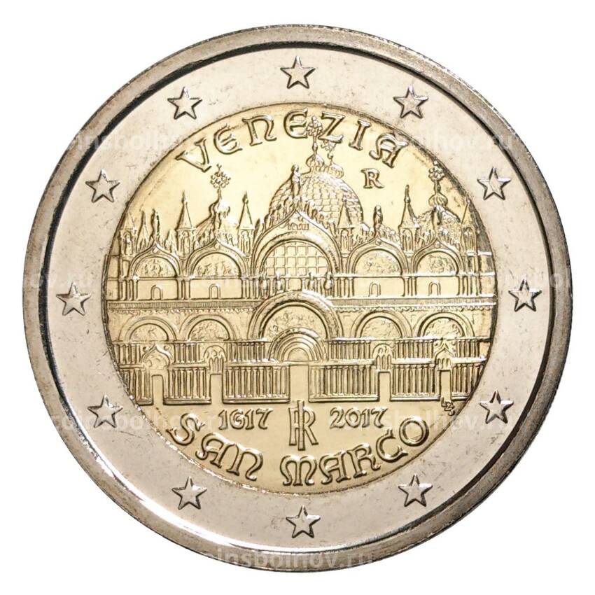 Монета 2 евро 2017 года Италия — 400 лет со дня постройки Собора Святого Марка