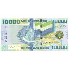 Банкнота 10000 леоне 2010 года (аверс)
