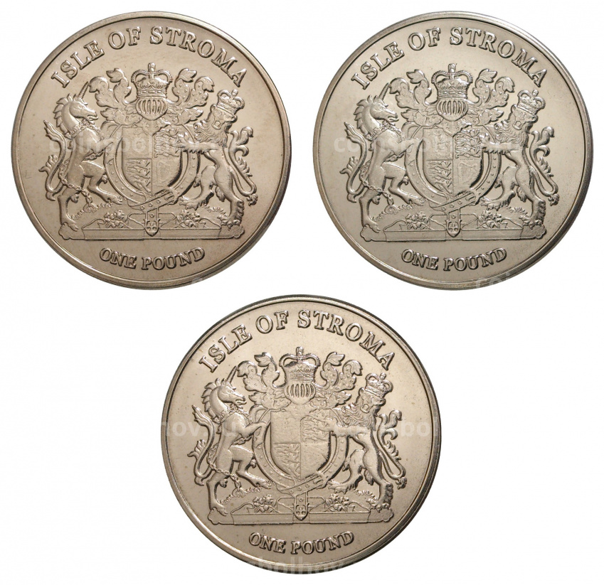 Набор монет 1 фунт 2017 года Остров Строма — Кошки (вид 2)