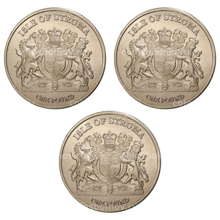 Набор монет 1 фунт 2016 года Кошки - Остров Строма (вид 2)