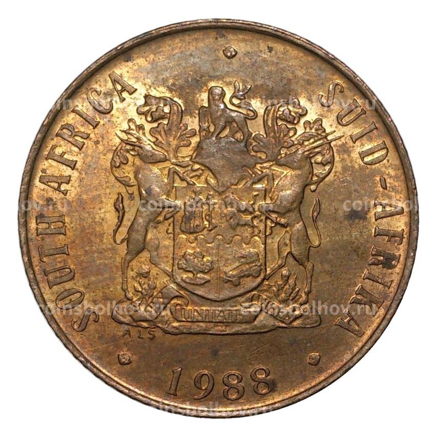 Монета 2 цента 1988 года ЮАР