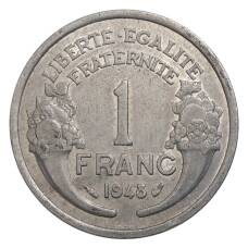 Монета 1 франк 1948 года Франция (аверс)