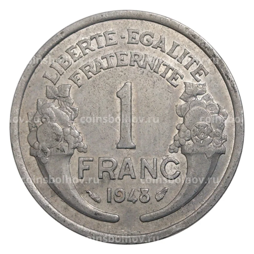Монета 1 франк 1948 года Франция