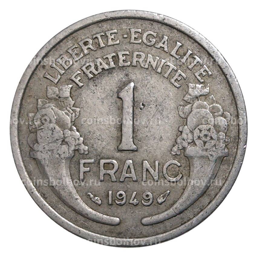Монета 1 франк 1949 года Франция