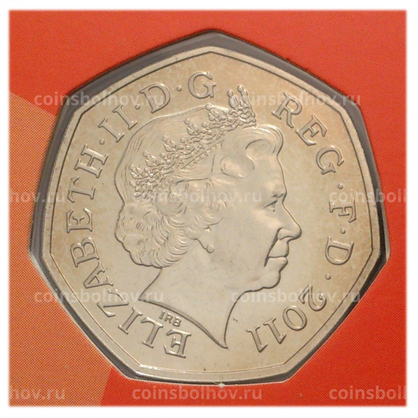 Монета 50 пенсов 2011 года XXX летние Олимпийские Игры в Лондоне — Бочче (в буклете) (вид 4)