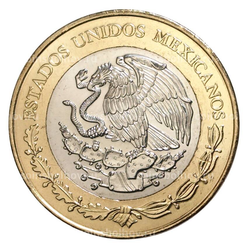 Монета 20 песо 2015 года Мексика — 200 лет со дня смерти Хосе Марии Морелоса (вид 2)