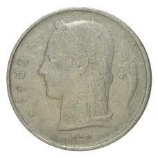 Монета 1 франк 1952 года Бельгия — Надпись на фламандском (BELGIE) (аверс)