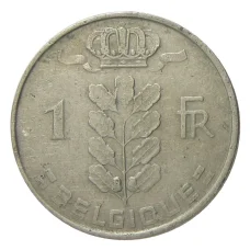 Монета 1 франк 1963 года Бельгия — Надпись на французском (BELGIQUE) (реверс)