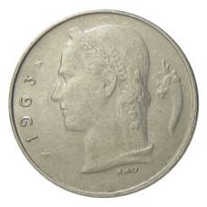 Монета 1 франк 1963 года Бельгия — Надпись на фламандском (BELGIE) (аверс)